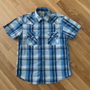 Lucky Brand Pearl Snap Short Sleeve Western Shirt